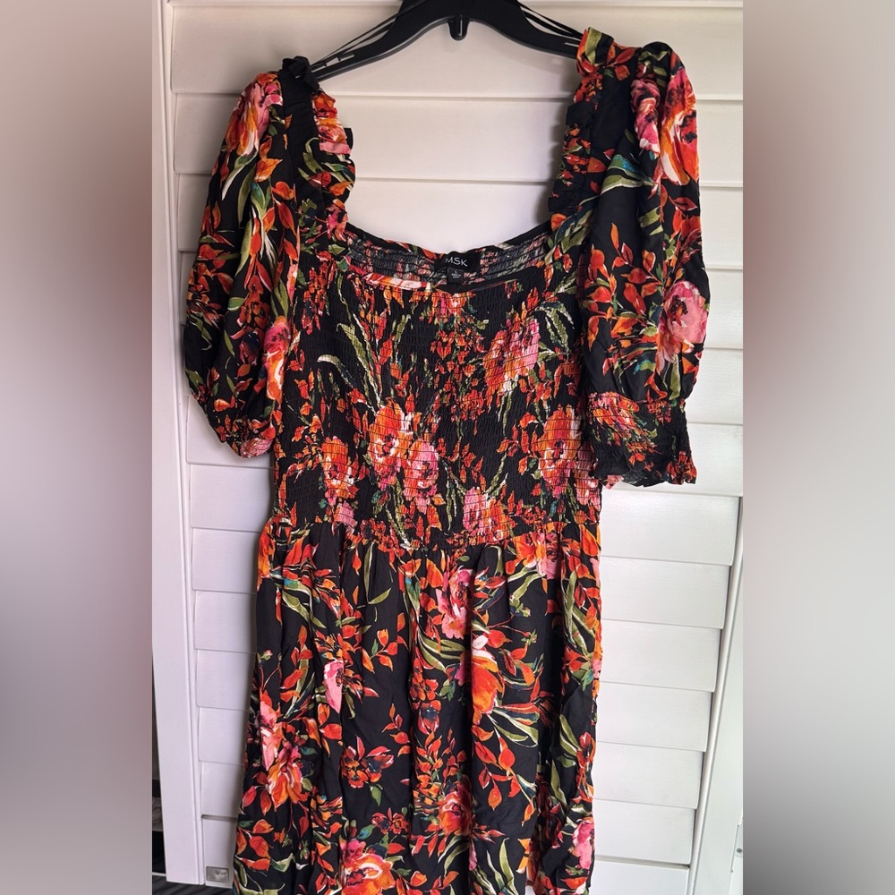 MSK Multicolor Smocked Top